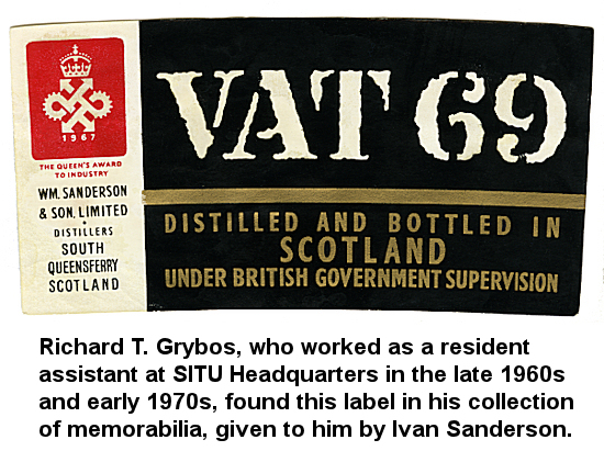 Sanderson VAT 69  label